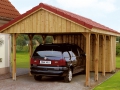 SKAN Holz Carport mit Satteldach