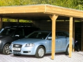 SKAN Holz Carport für zwei Autos mit Flachdach